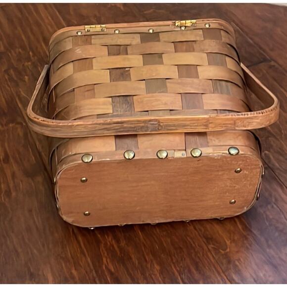 Mushroom Basket Purse Vintage Hand Painted Retro Kitsch Lined Made in Hong Kong - Picture 15 of 16